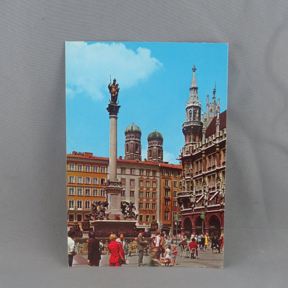 Vintage Postcard - St Mary's Column Marienplatz Munich - Kruger